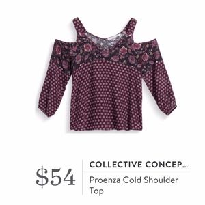 NWT  Collective Concepts Proenza Cold Shoulder Top